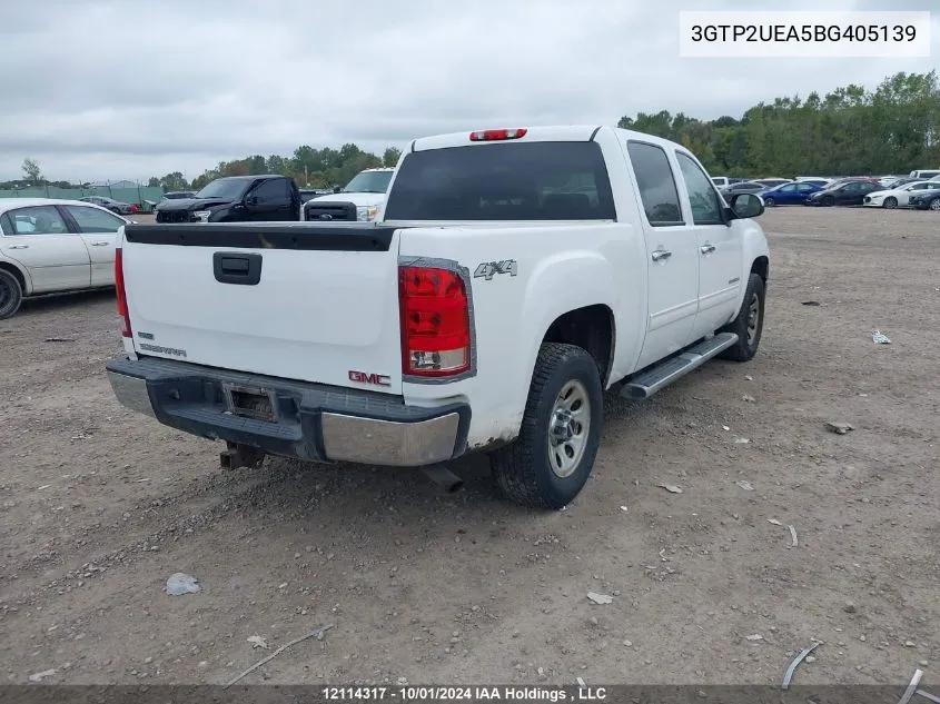 2011 GMC Sierra K1500 Sl VIN: 3GTP2UEA5BG405139 Lot: 12114317