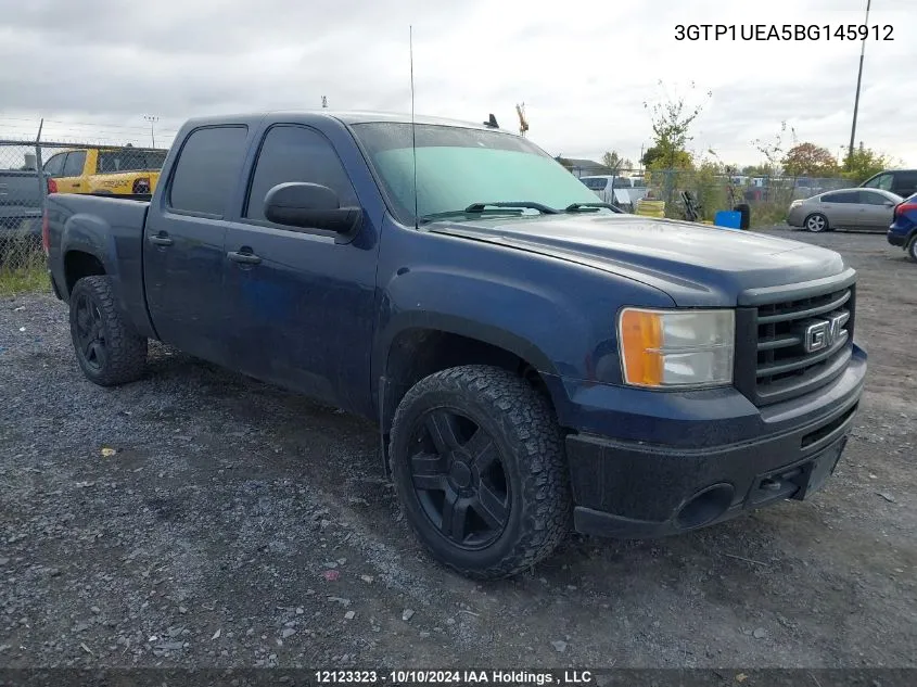 2011 GMC Sierra 1500 VIN: 3GTP1UEA5BG145912 Lot: 12123323