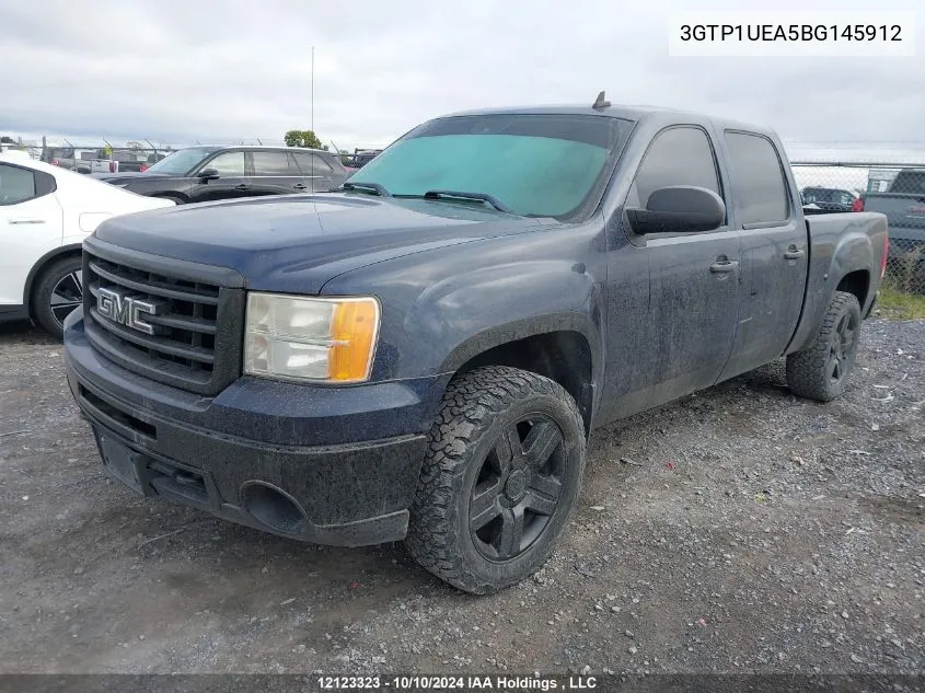 2011 GMC Sierra 1500 VIN: 3GTP1UEA5BG145912 Lot: 12123323