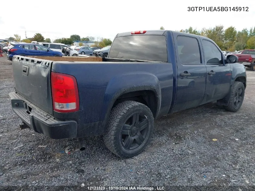 2011 GMC Sierra 1500 VIN: 3GTP1UEA5BG145912 Lot: 12123323