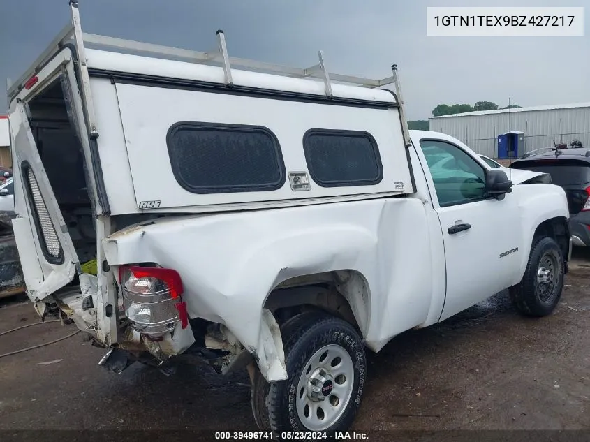 2011 GMC Sierra 1500 Work Truck VIN: 1GTN1TEX9BZ427217 Lot: 39496741