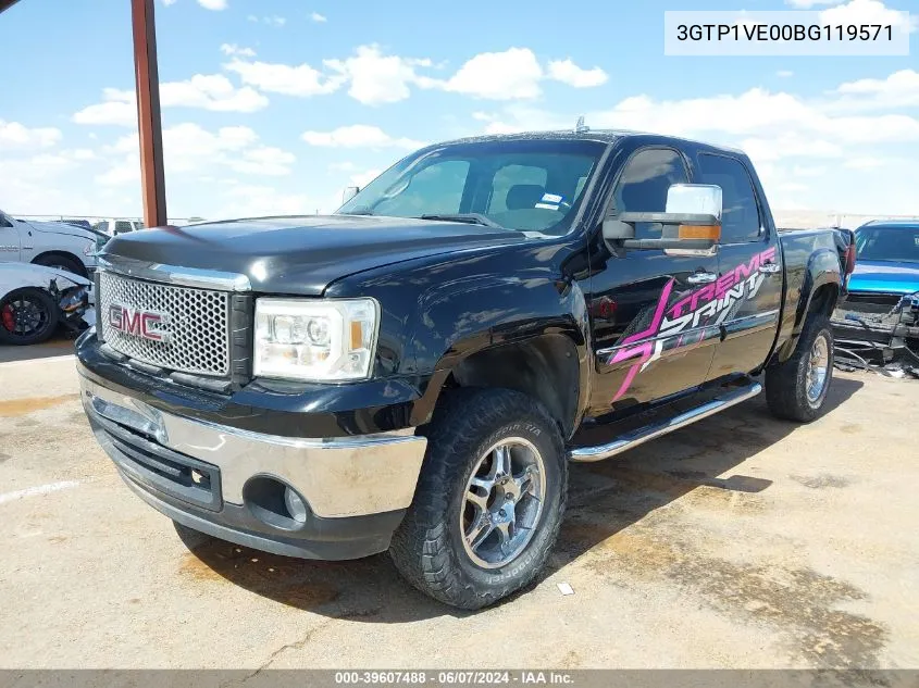 2011 GMC Sierra 1500 Sle VIN: 3GTP1VE00BG119571 Lot: 39607488