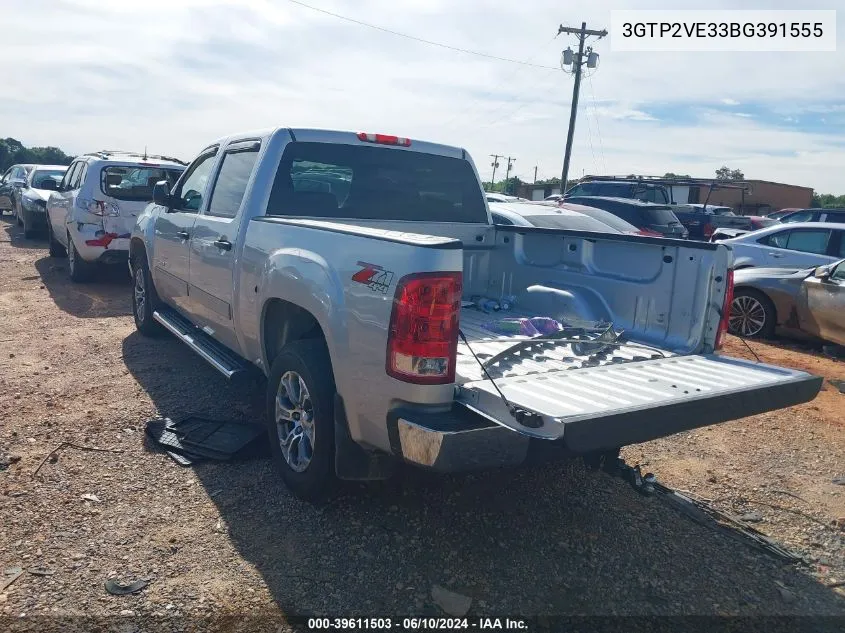 2011 GMC Sierra 1500 Sle VIN: 3GTP2VE33BG391555 Lot: 39611503