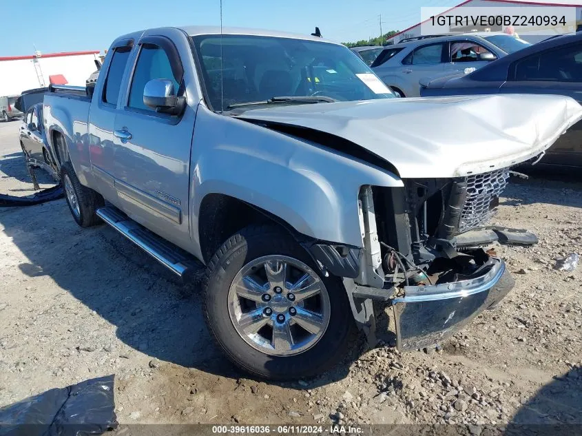 2011 GMC Sierra 1500 Sle VIN: 1GTR1VE00BZ240934 Lot: 39616036