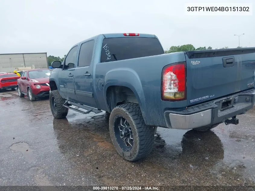 3GTP1WE04BG151302 2011 GMC Sierra 1500 Slt