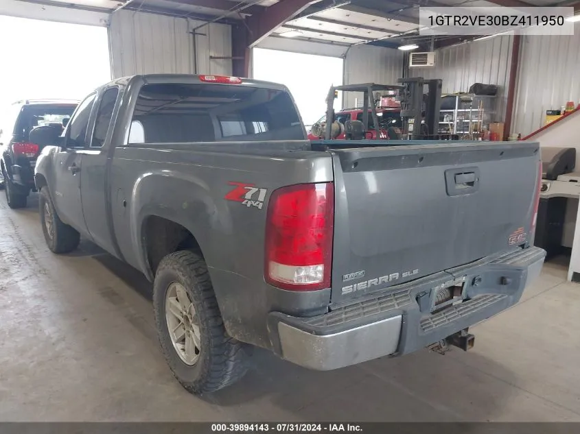 1GTR2VE30BZ411950 2011 GMC Sierra 1500 Sle