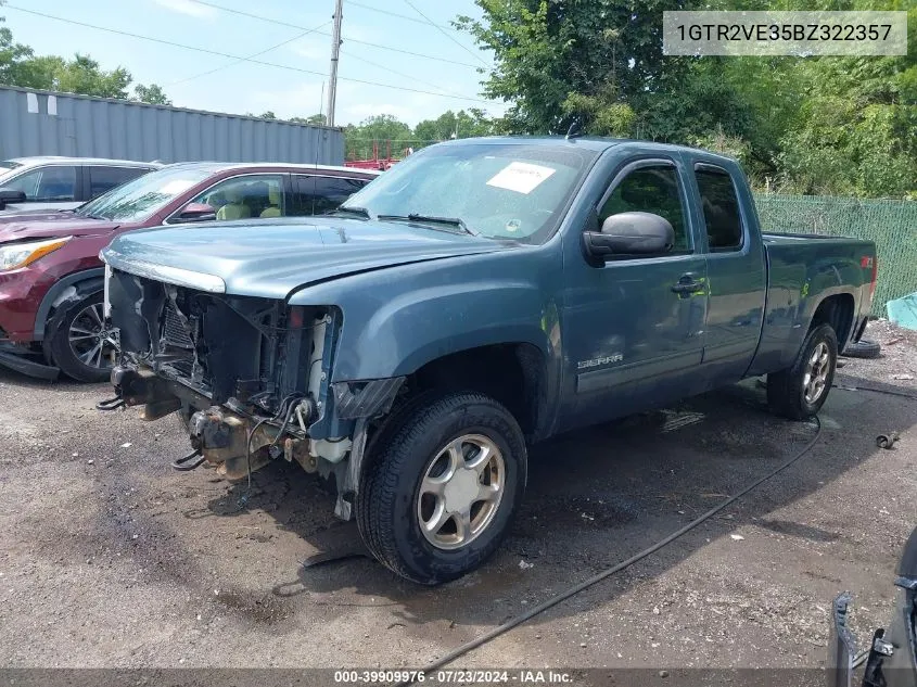 2011 GMC Sierra 1500 Sle VIN: 1GTR2VE35BZ322357 Lot: 39909976