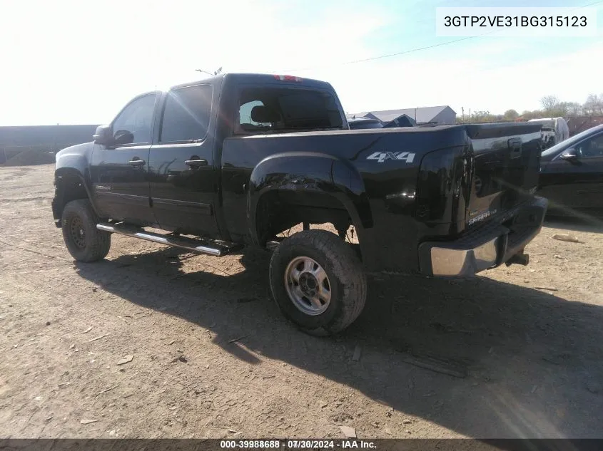 2011 GMC Sierra 1500 Sle VIN: 3GTP2VE31BG315123 Lot: 39988688