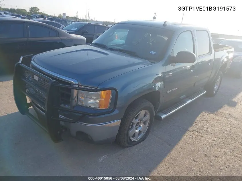 2011 GMC Sierra 1500 Sle VIN: 3GTP1VE01BG191573 Lot: 40015056