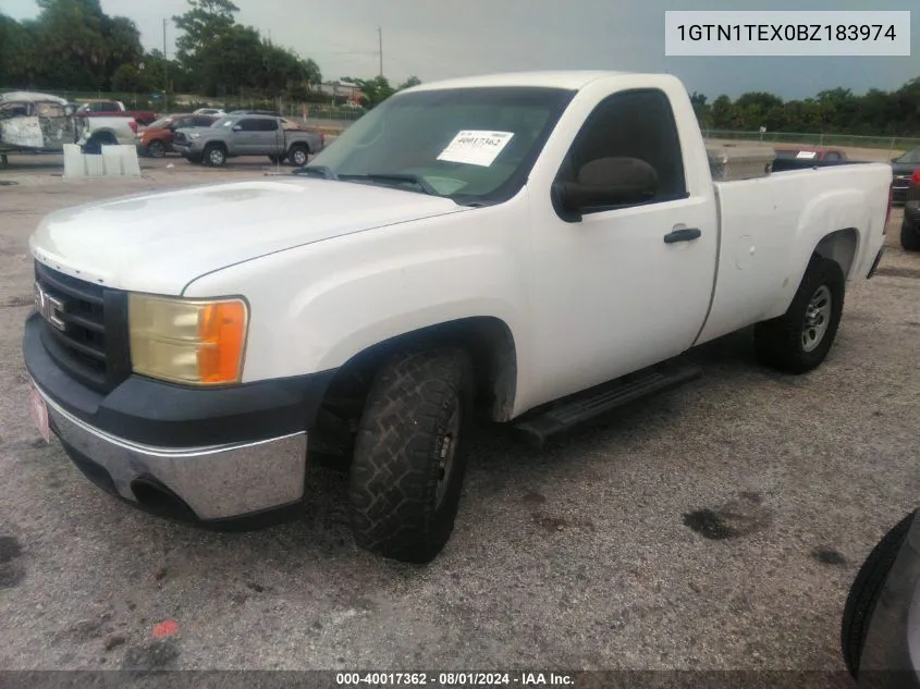 2011 GMC Sierra 1500 Work Truck VIN: 1GTN1TEX0BZ183974 Lot: 40017362