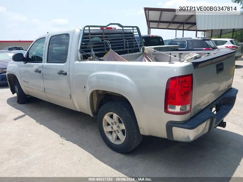 2011 GMC Sierra 1500 Sle VIN: 3GTP1VE00BG347814 Lot: 40037352