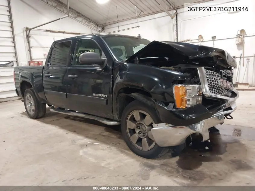 2011 GMC Sierra 1500 Sle VIN: 3GTP2VE37BG211946 Lot: 40043233