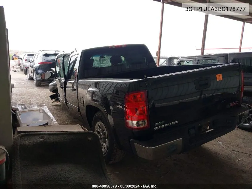 2011 GMC Sierra 1500 Sl VIN: 3GTP1UEA3BG178777 Lot: 40056579