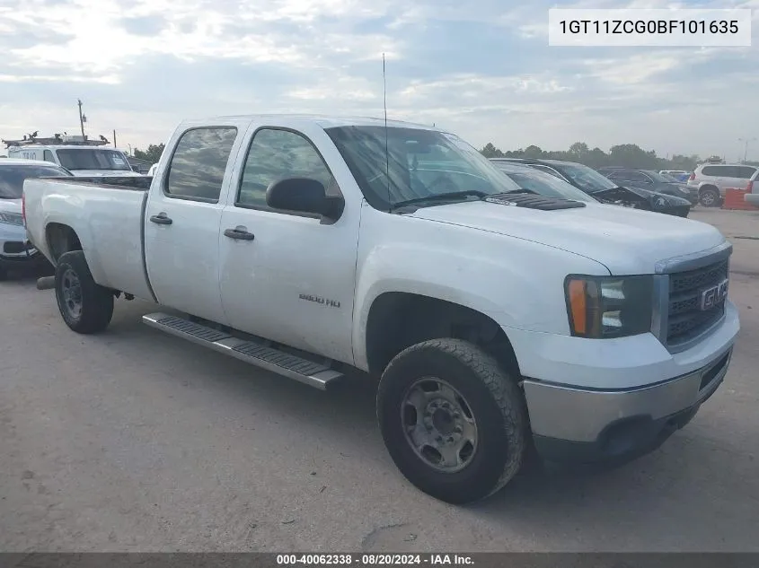 2011 GMC Sierra 2500Hd C2500 Heavy Duty VIN: 1GT11ZCG0BF101635 Lot: 40062338