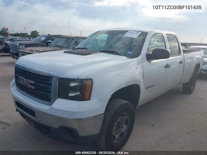 1GT11ZCG0BF101635 2011 GMC Sierra 2500Hd C2500 Heavy Duty