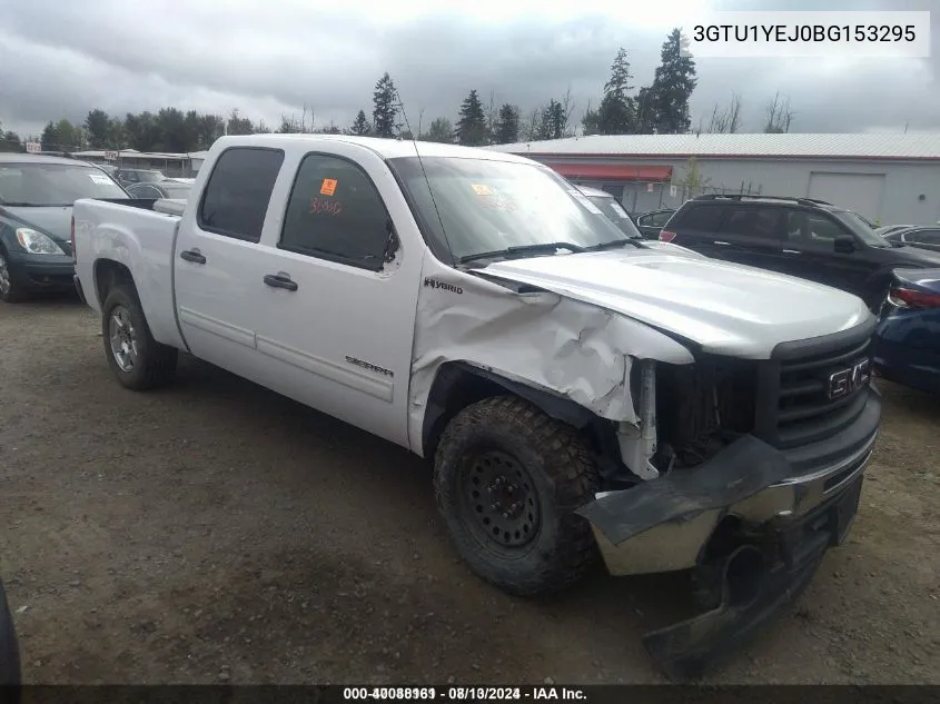 2011 GMC Sierra 1500 Hybrid 3Ha VIN: 3GTU1YEJ0BG153295 Lot: 40088161