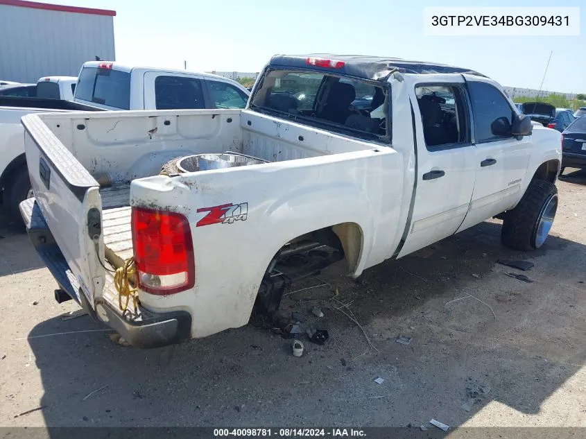 2011 GMC Sierra 1500 Sle VIN: 3GTP2VE34BG309431 Lot: 40098781