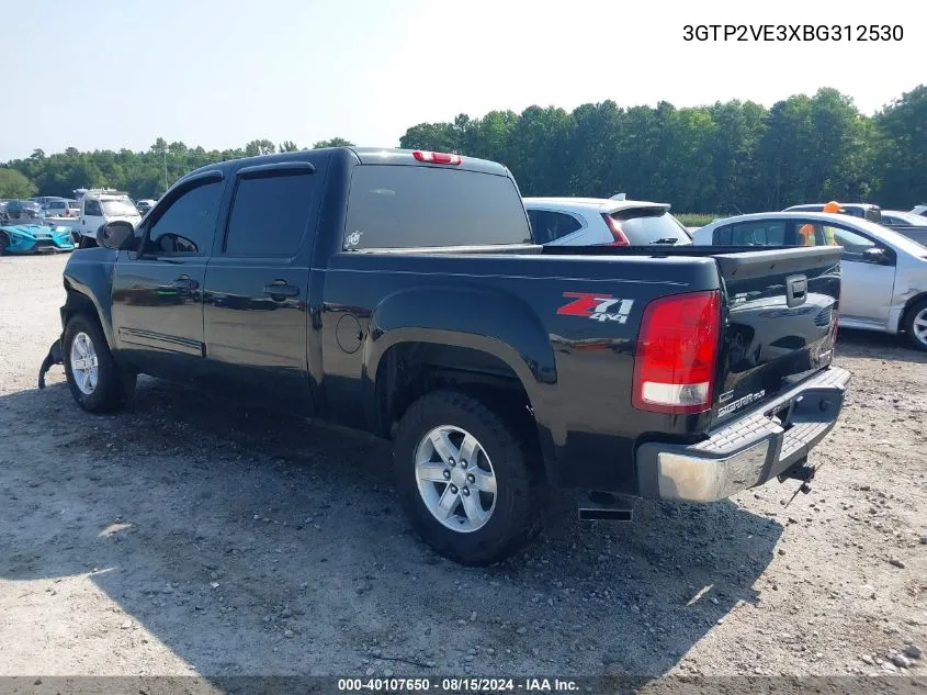 2011 GMC Sierra 1500 Sle VIN: 3GTP2VE3XBG312530 Lot: 40107650