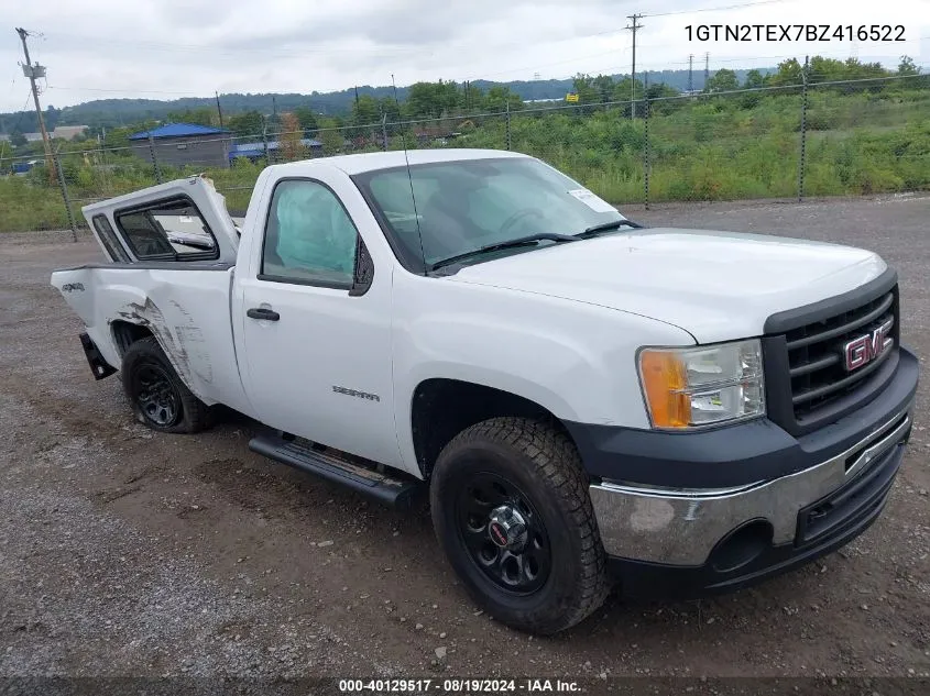 2011 GMC Sierra 1500 Work Truck VIN: 1GTN2TEX7BZ416522 Lot: 40129517