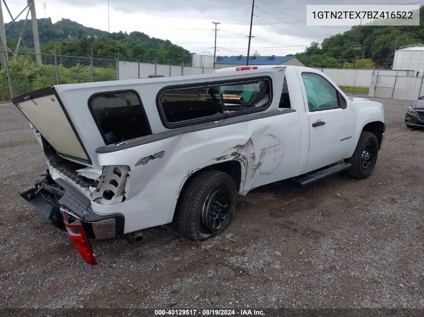 2011 GMC Sierra 1500 Work Truck VIN: 1GTN2TEX7BZ416522 Lot: 40129517