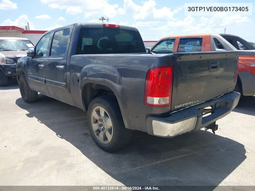 2011 GMC Sierra 1500 Sle VIN: 3GTP1VE00BG173405 Lot: 40132614