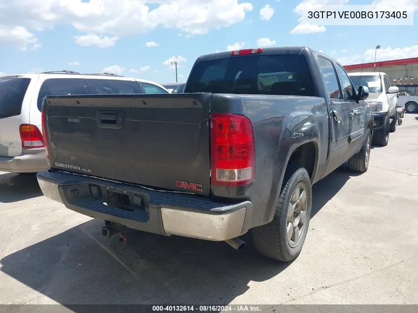 2011 GMC Sierra 1500 Sle VIN: 3GTP1VE00BG173405 Lot: 40132614