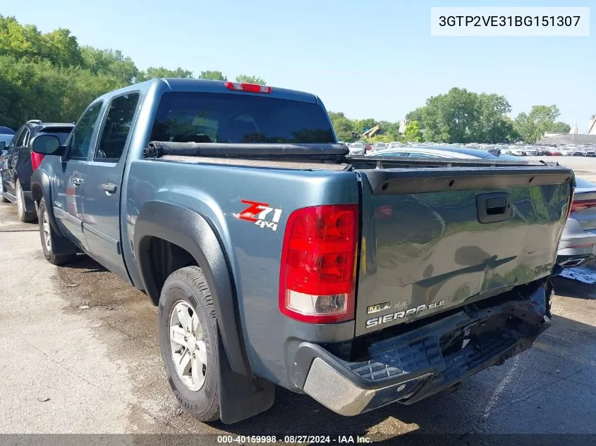 3GTP2VE31BG151307 2011 GMC Sierra 1500 Sle