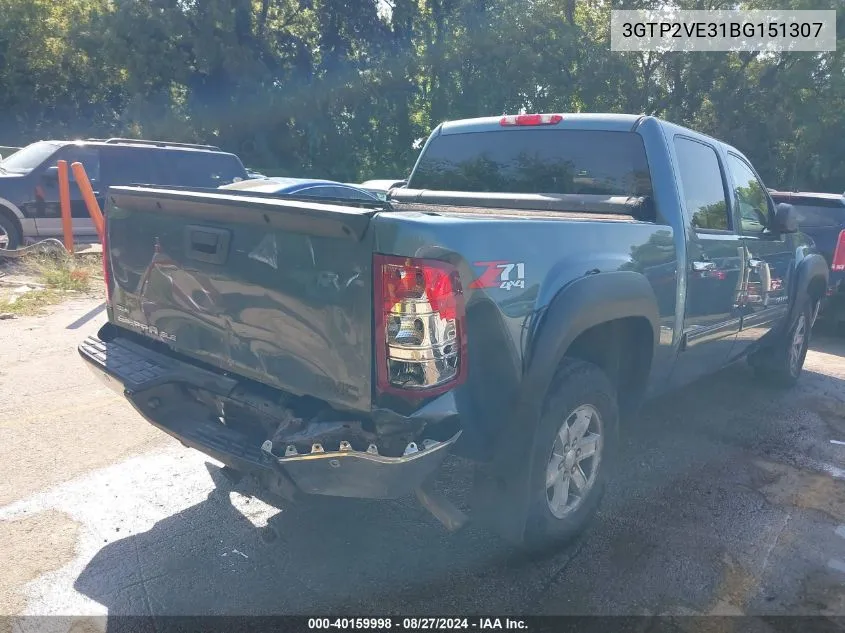 3GTP2VE31BG151307 2011 GMC Sierra 1500 Sle