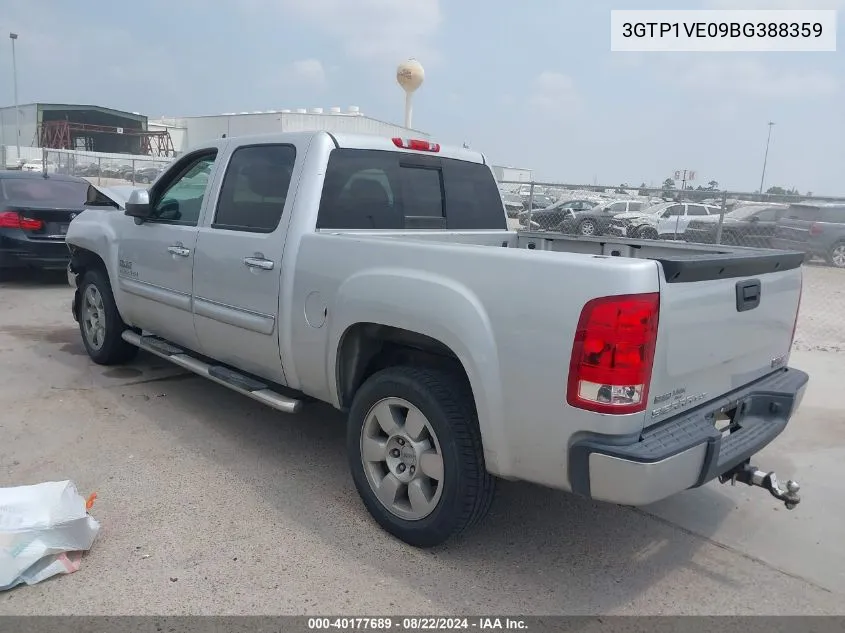 2011 GMC Sierra 1500 Sle VIN: 3GTP1VE09BG388359 Lot: 40177689