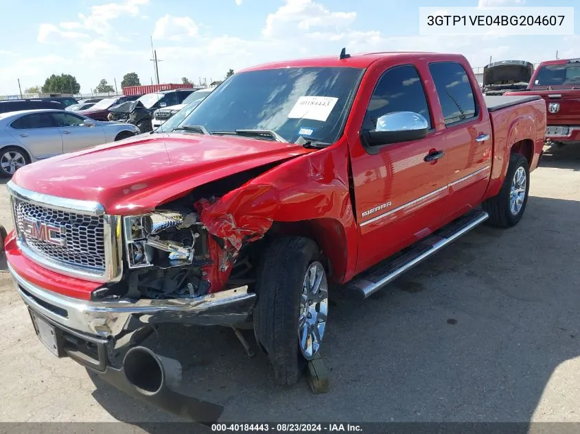 2011 GMC Sierra 1500 Sle VIN: 3GTP1VE04BG204607 Lot: 40184443