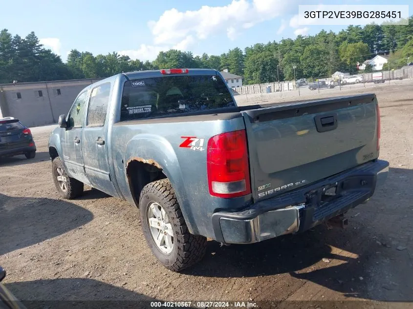 2011 GMC Sierra 1500 Sle VIN: 3GTP2VE39BG285451 Lot: 40210567