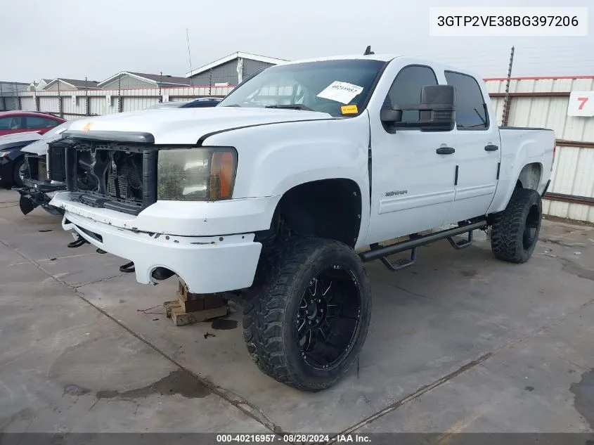 2011 GMC Sierra 1500 Sle VIN: 3GTP2VE38BG397206 Lot: 40216957