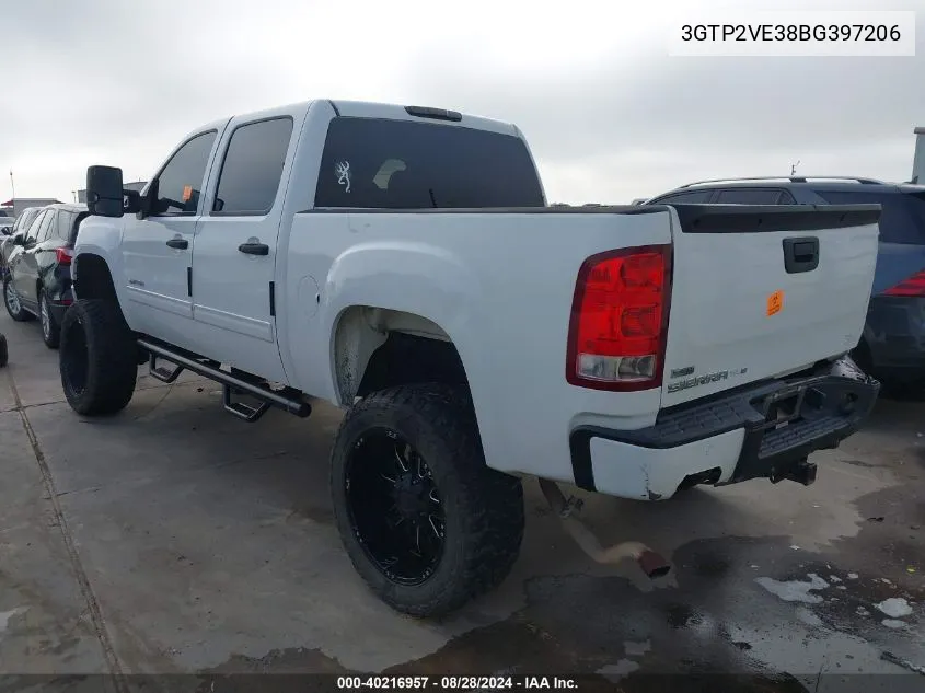 3GTP2VE38BG397206 2011 GMC Sierra 1500 Sle