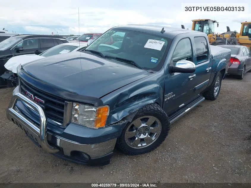 2011 GMC Sierra 1500 Sle VIN: 3GTP1VE05BG403133 Lot: 40259779