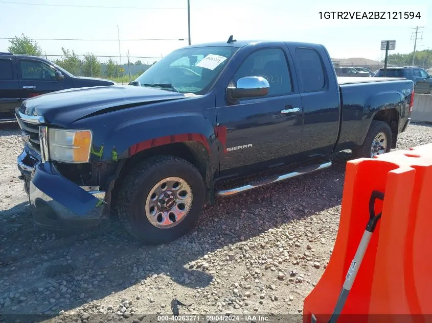 2011 GMC Sierra 1500 K1500 Sle VIN: 1GTR2VEA2BZ121594 Lot: 40263271