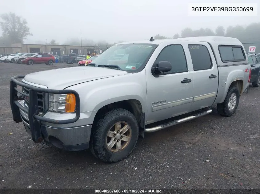 2011 GMC Sierra K1500 Sle VIN: 3GTP2VE39BG350699 Lot: 40287680