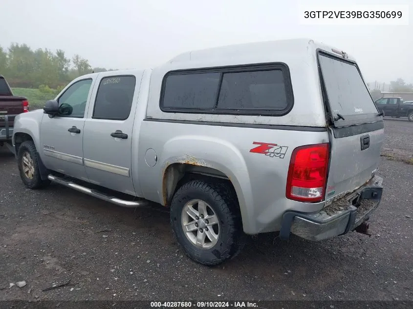 2011 GMC Sierra K1500 Sle VIN: 3GTP2VE39BG350699 Lot: 40287680