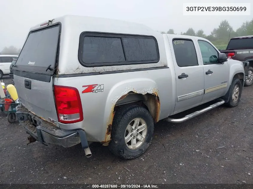 2011 GMC Sierra K1500 Sle VIN: 3GTP2VE39BG350699 Lot: 40287680