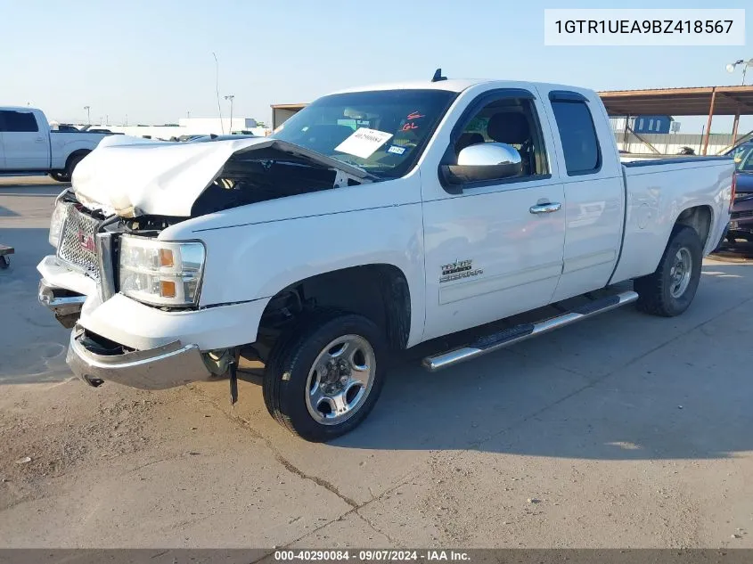 2011 GMC Sierra C1500 Sl VIN: 1GTR1UEA9BZ418567 Lot: 40290084