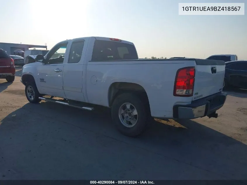 2011 GMC Sierra C1500 Sl VIN: 1GTR1UEA9BZ418567 Lot: 40290084