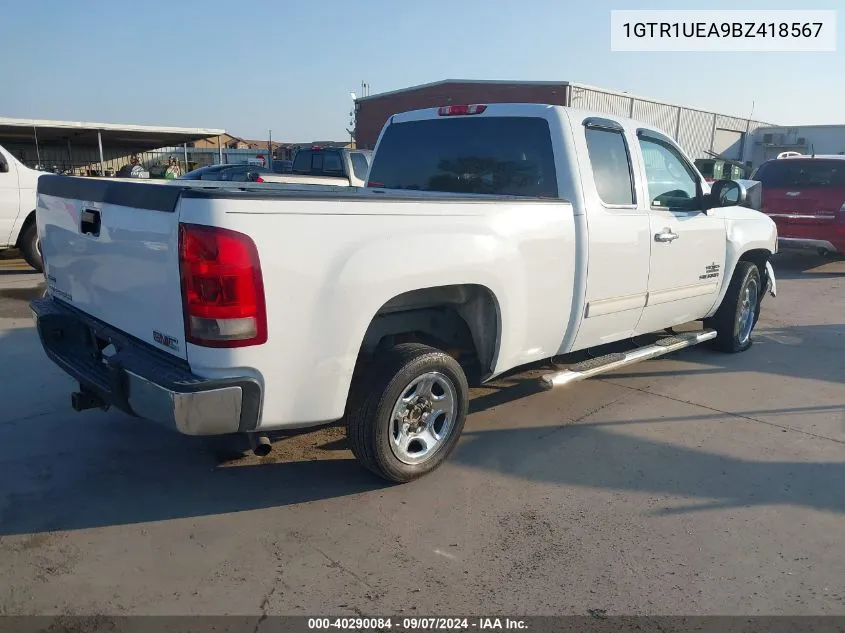 2011 GMC Sierra C1500 Sl VIN: 1GTR1UEA9BZ418567 Lot: 40290084