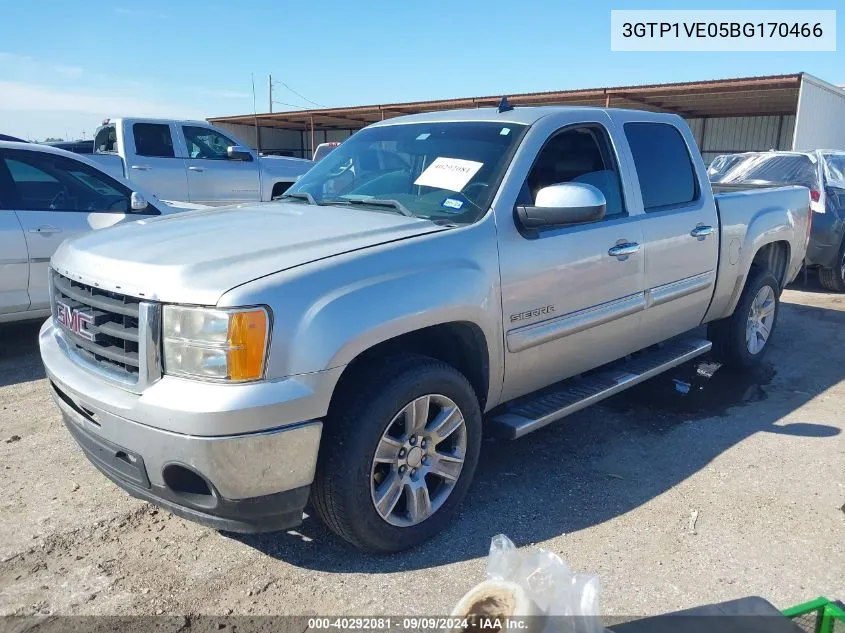 2011 GMC Sierra 1500 Sle VIN: 3GTP1VE05BG170466 Lot: 40292081