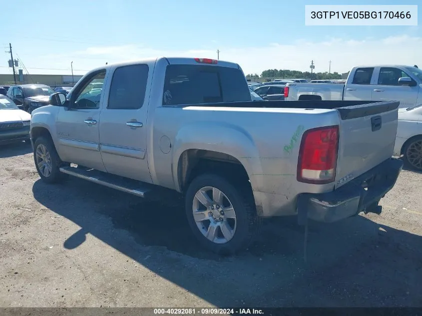 2011 GMC Sierra 1500 Sle VIN: 3GTP1VE05BG170466 Lot: 40292081