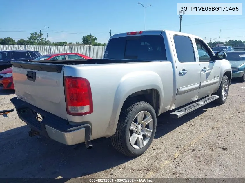 2011 GMC Sierra 1500 Sle VIN: 3GTP1VE05BG170466 Lot: 40292081