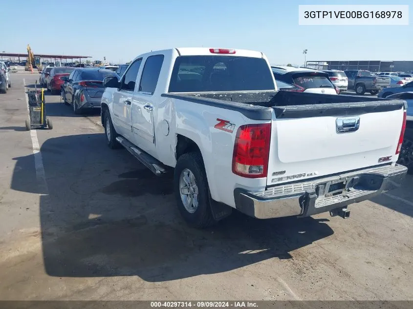 2011 GMC Sierra 1500 Sle VIN: 3GTP1VE00BG168978 Lot: 40297314