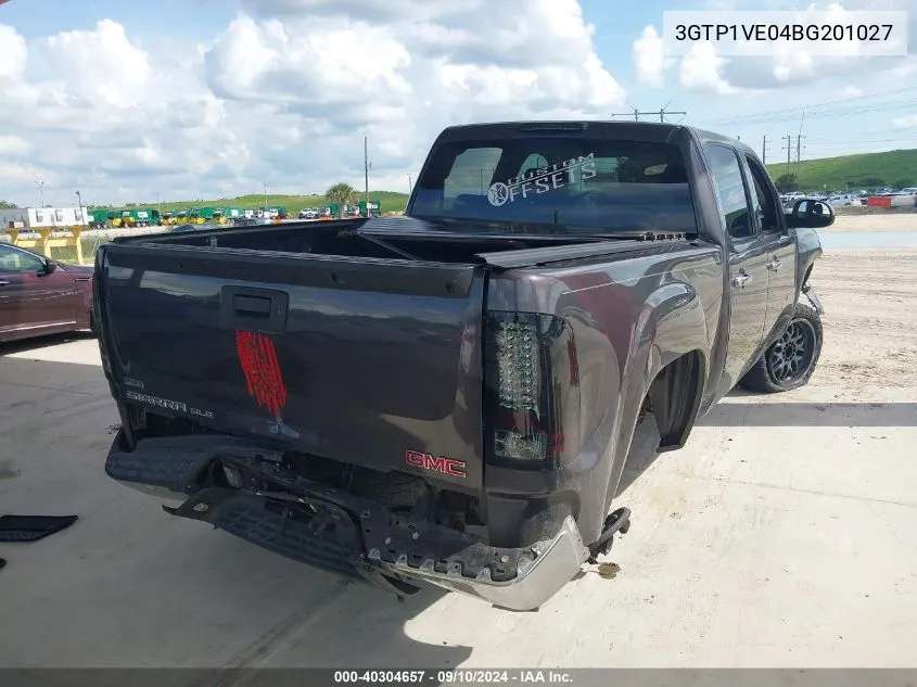 2011 GMC Sierra 1500 Sle VIN: 3GTP1VE04BG201027 Lot: 40304657