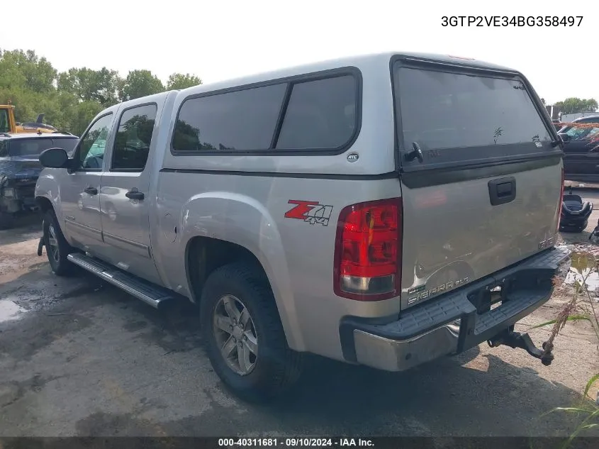 2011 GMC Sierra 1500 Sle VIN: 3GTP2VE34BG358497 Lot: 40311681