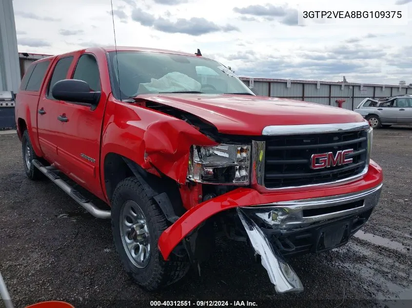 2011 GMC Sierra 1500 Sle VIN: 3GTP2VEA8BG109375 Lot: 40312551