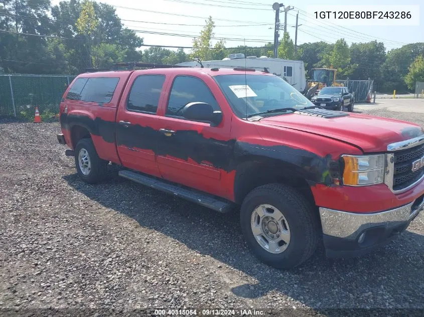 2011 GMC Sierra K2500 Sle VIN: 1GT120E80BF243286 Lot: 40315054