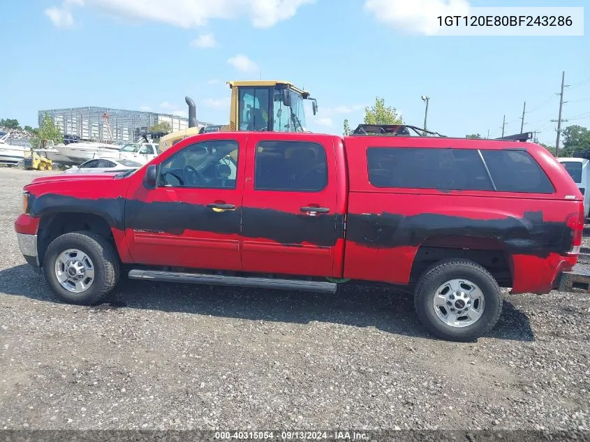 2011 GMC Sierra K2500 Sle VIN: 1GT120E80BF243286 Lot: 40315054